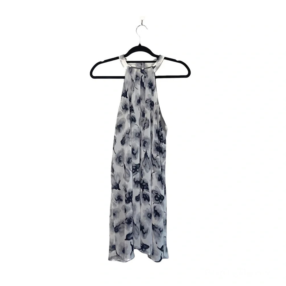 ASTR The Label White & Gray Watercolor Floral Print Shift Dress Small Women’s - Picture 1 of 12